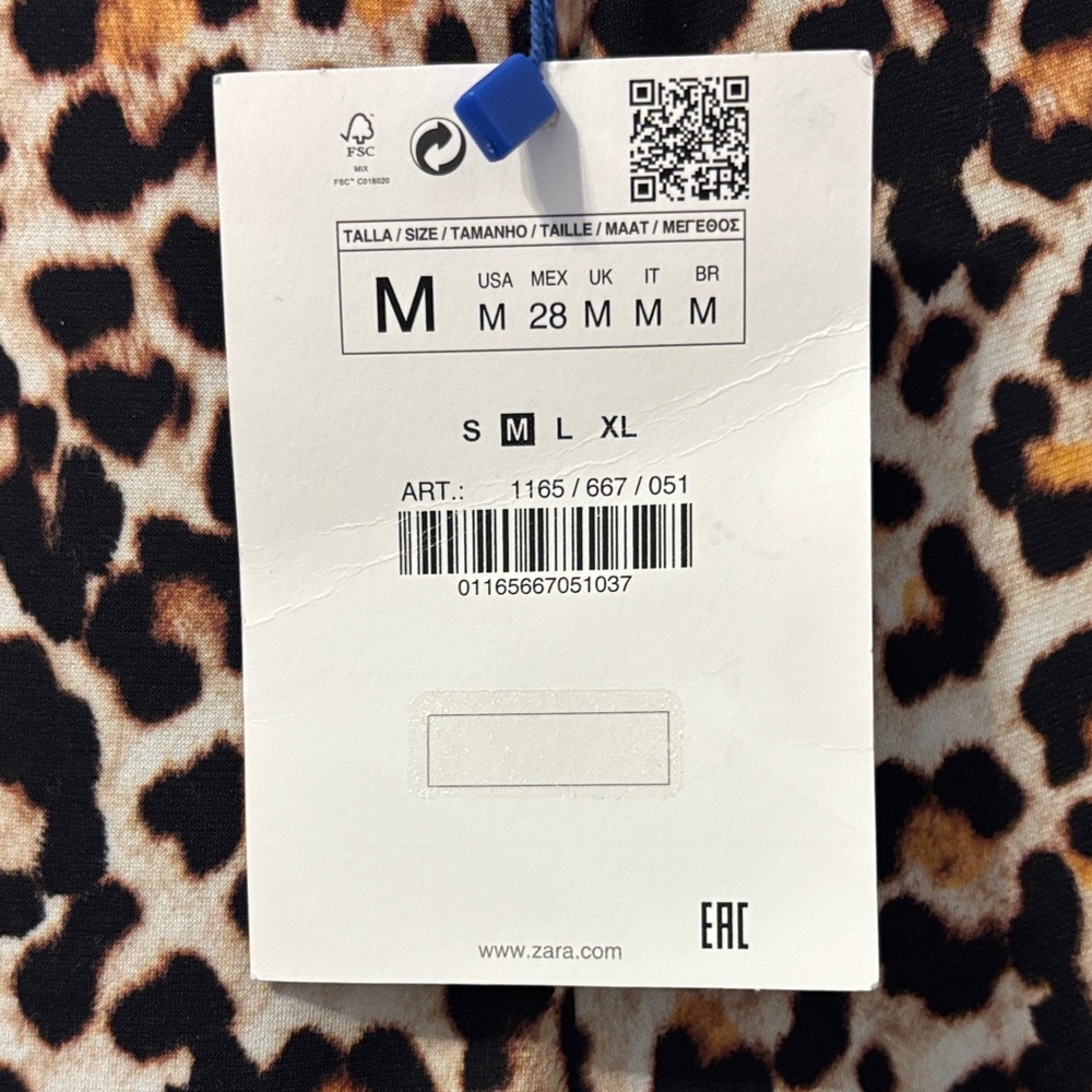 BNWT Zara Leopard Print wide leg pants - Picture 2 of 4